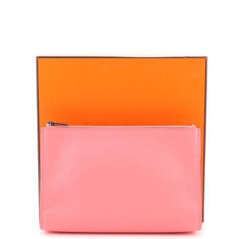 hermes zipengo pouch|Hermes Zipengo Verso Pouch Evercolor PM Pink .